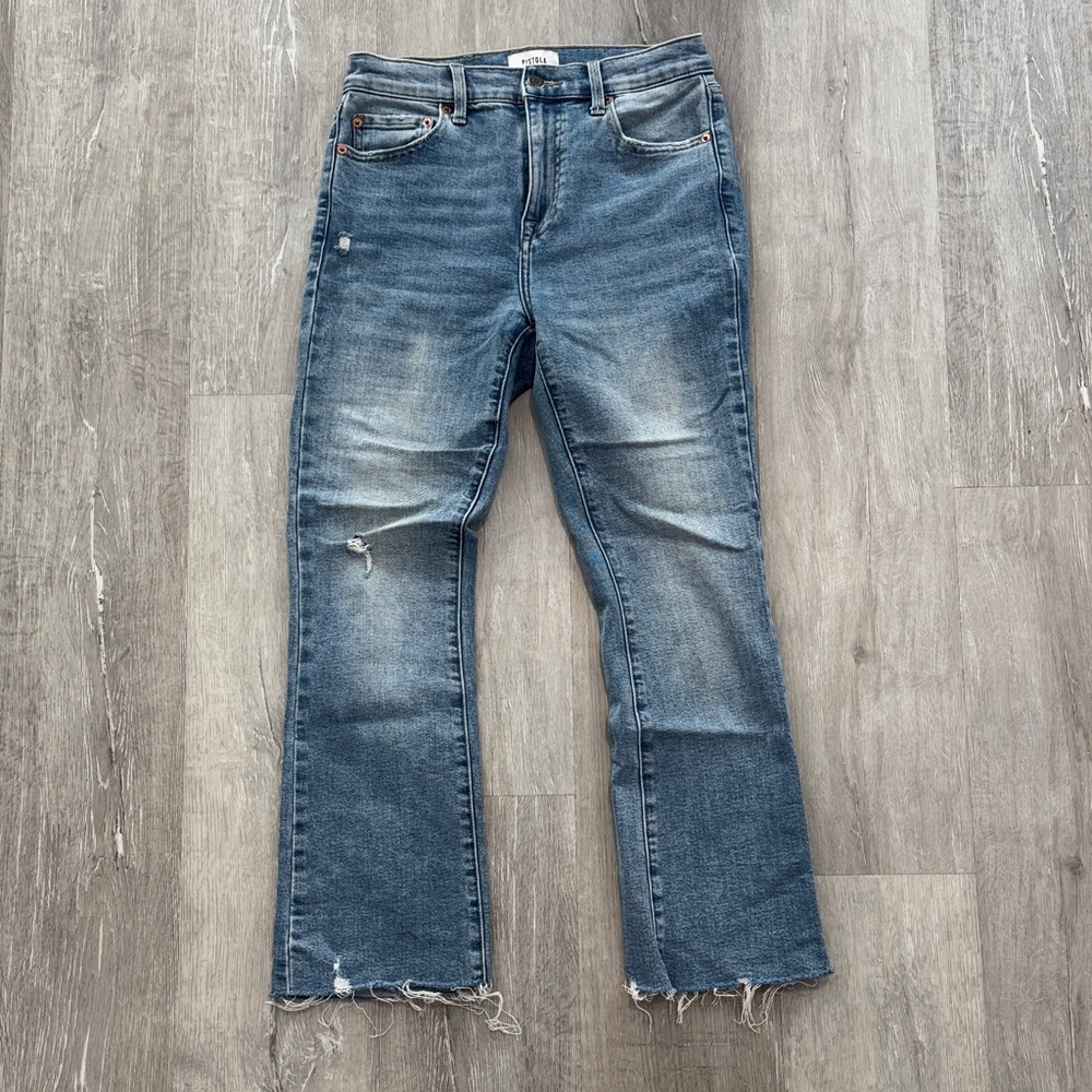 PISTOLA Mid-Rise Distressed Jeans